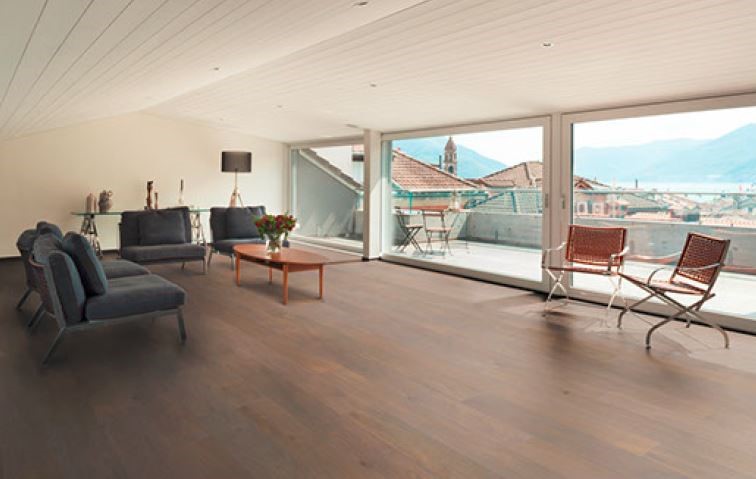 Hardwood Metz Brown Rustic European White Oak Floor Art Wide Plank Collection